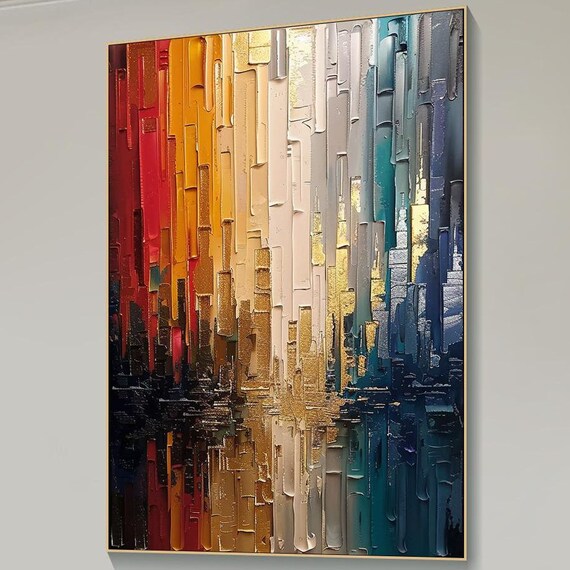 Abstract Oil Painting, Statement Living Room Art Print