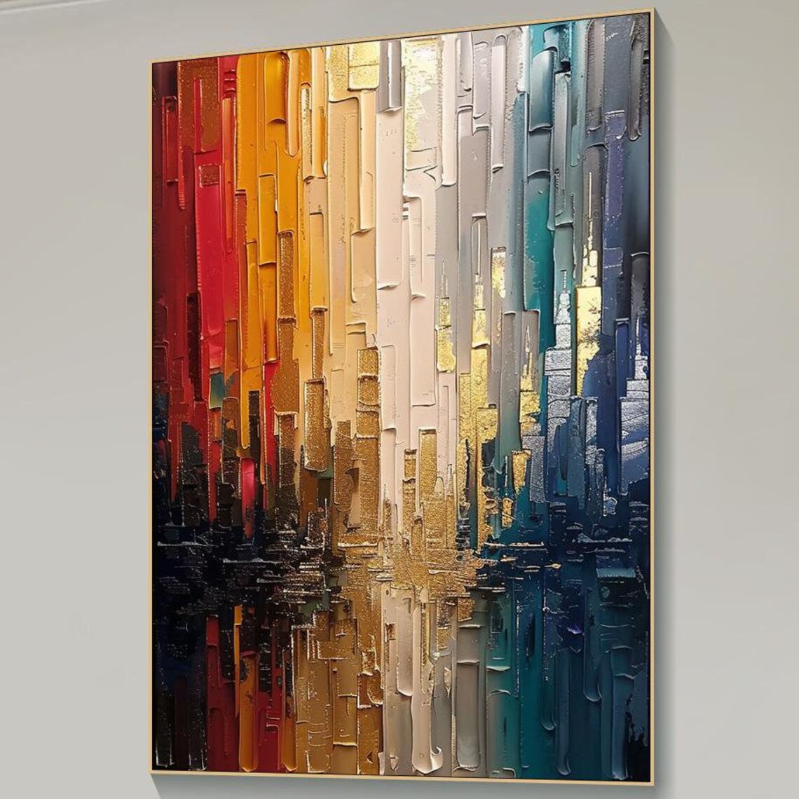 Abstract Oil Painting, Statement Living Room Art Print