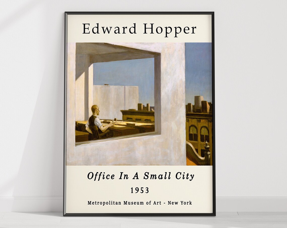 Edward Hopper Exhibition Poster, Office In A Small City - Image 3