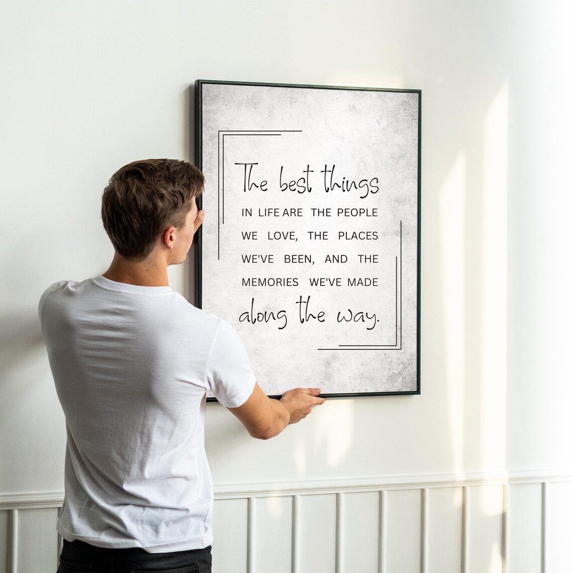 The Best Things in Life Are the People We Love Quote Wall Art - Image 3