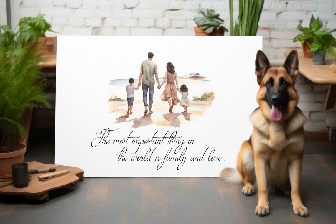 1home Family Sign The Most Important Thing In The World Is Family And Love Family Room Decor Wall Art Family Sign Quote Print - Image 5