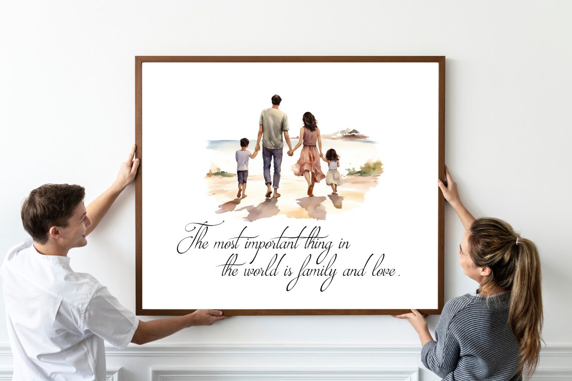 The Most Important Thing Is Family and Love Beach Quote Print - Image 8