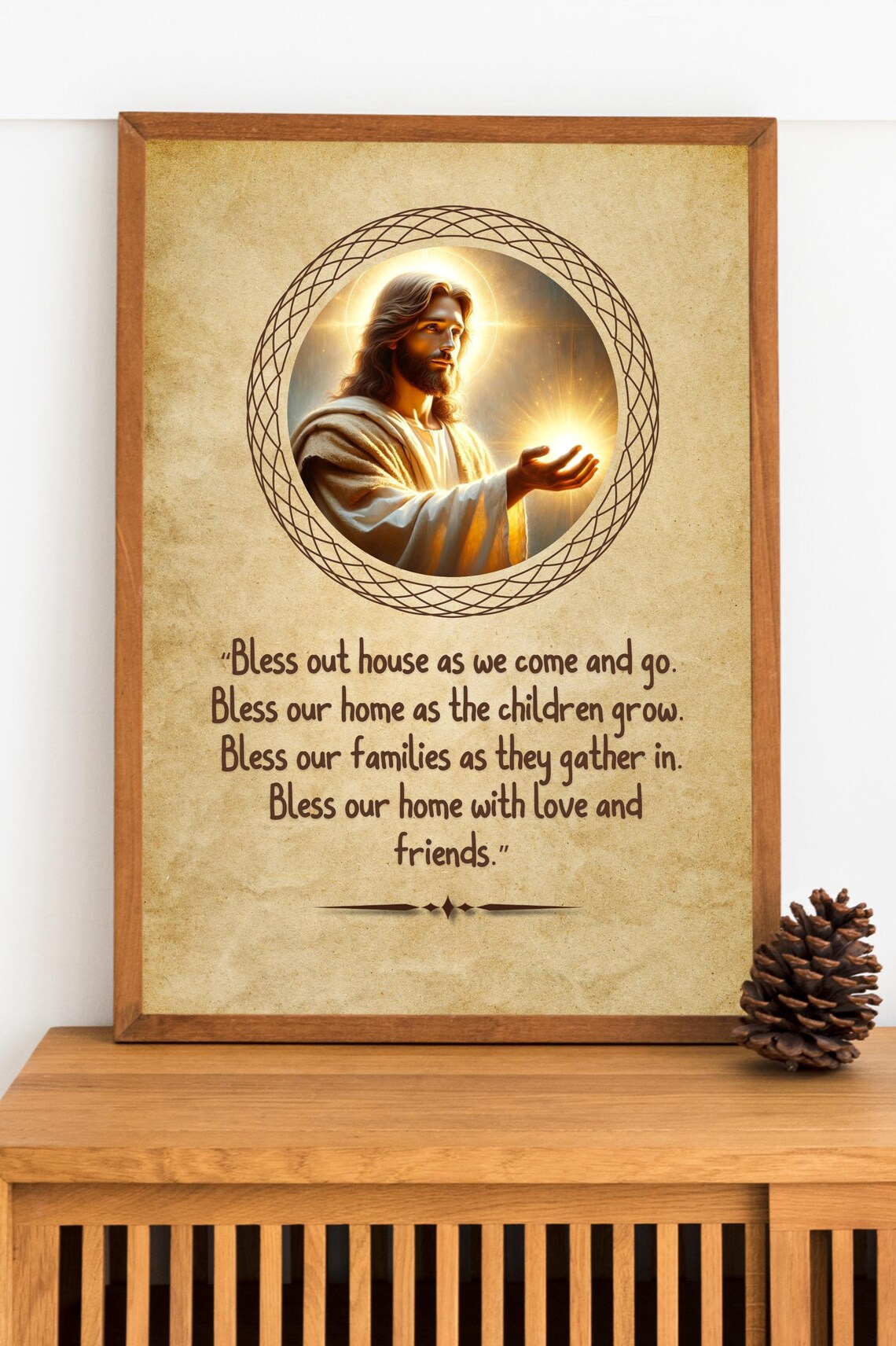 Jesus House Blessing Christian Home Prayer Family Quote Wall Art - Image 5