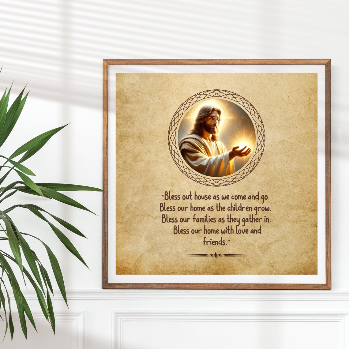 Jesus House Blessing Christian Home Prayer Family Quote Wall Art - Image 4