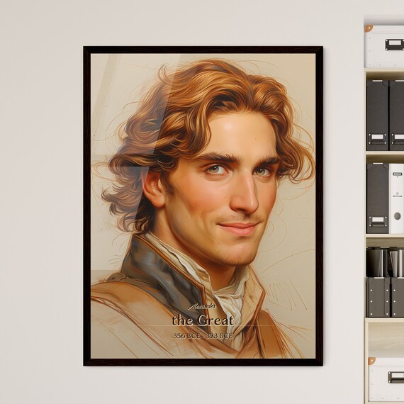 Alexander the Great 356 BCE to 323 BCE King Portrait Art Poster