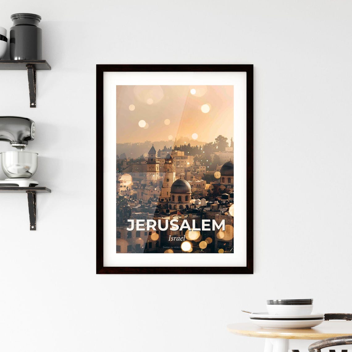 Jerusalem Israel Golden Hour Domed Skyline Sunset Art Poster - Image 2