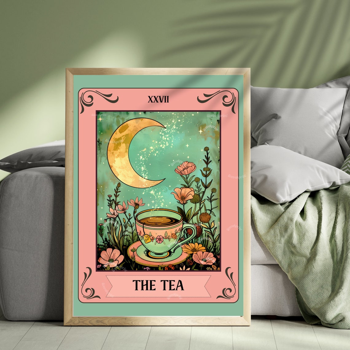 Tea Tarot Botanical Vintage Art Print
