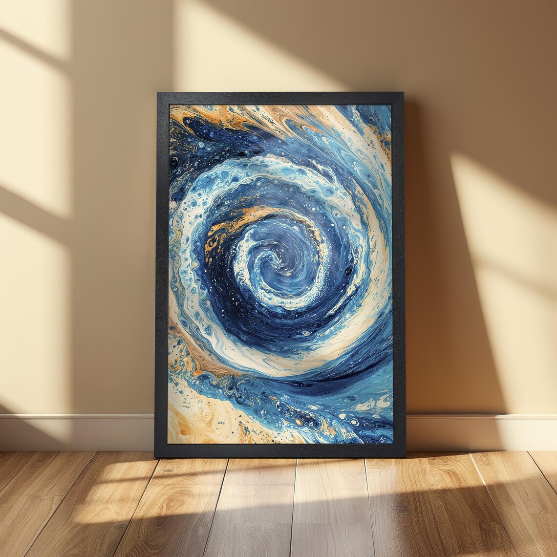 Swirling Water Abstract Poster, Ocean Swirl - Image 2