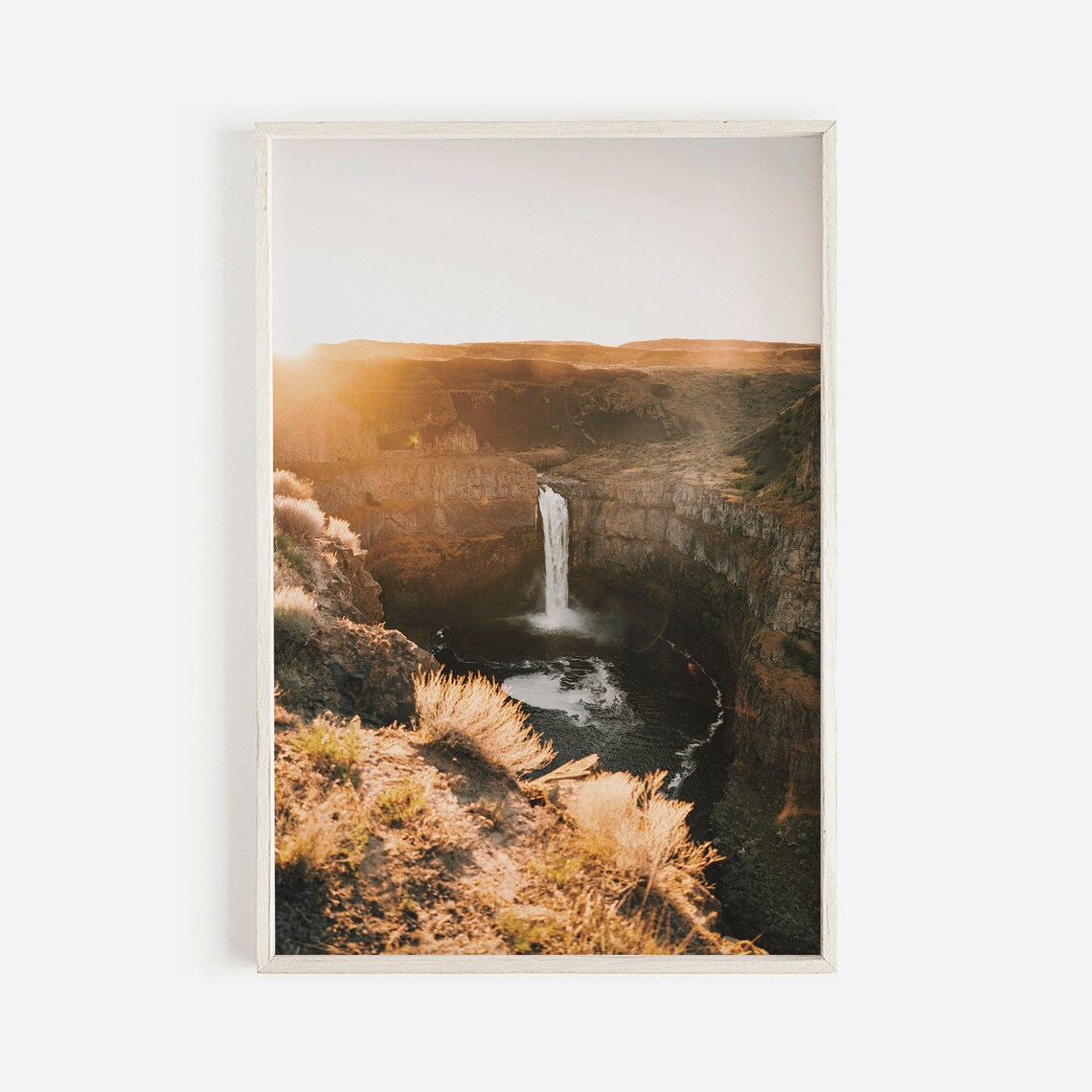 Iceland Travel Poster, Skogafoss Landscape Photography
