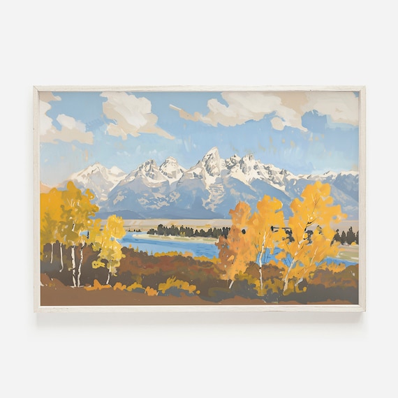 Grand Teton National Park Art Print, Wyoming Landscape