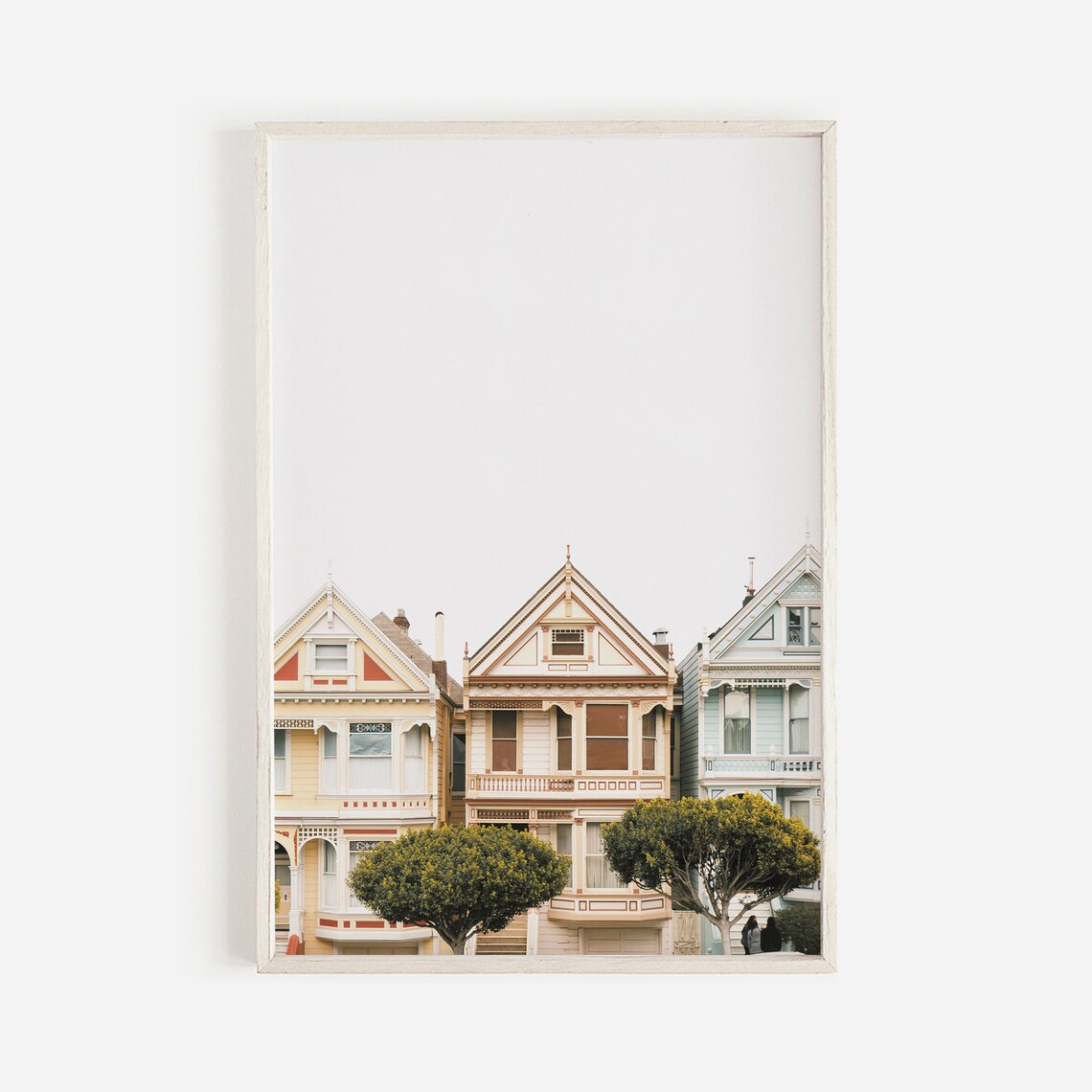 San Francisco Painted Ladies Victorian Houses Travel Poster