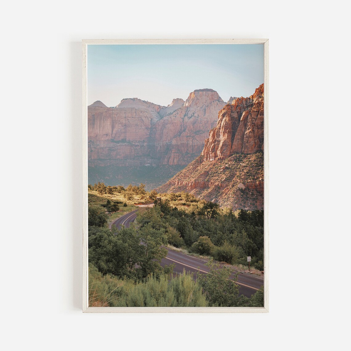 Zion National Park Travel Poster, Southwest Highway