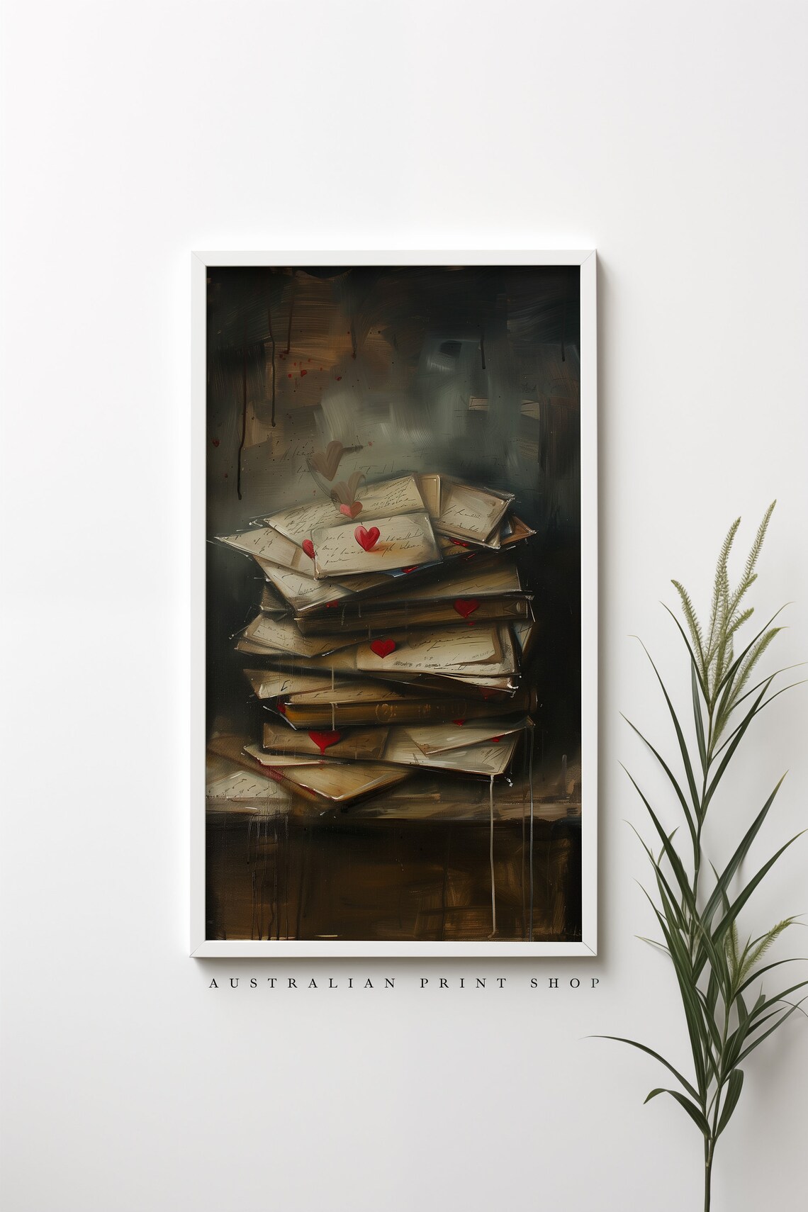 Vintage Love Letters Still Life, Cottagecore Decor - Image 2