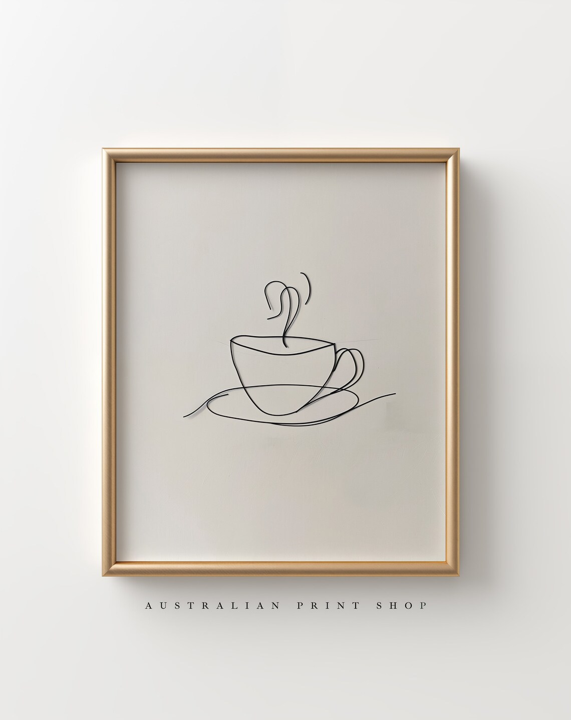 Minimalist Coffee And Tea Kitchen Art Inspirational Wall Line Art Print Minimalist Artwork Fine Line Print - Image 2