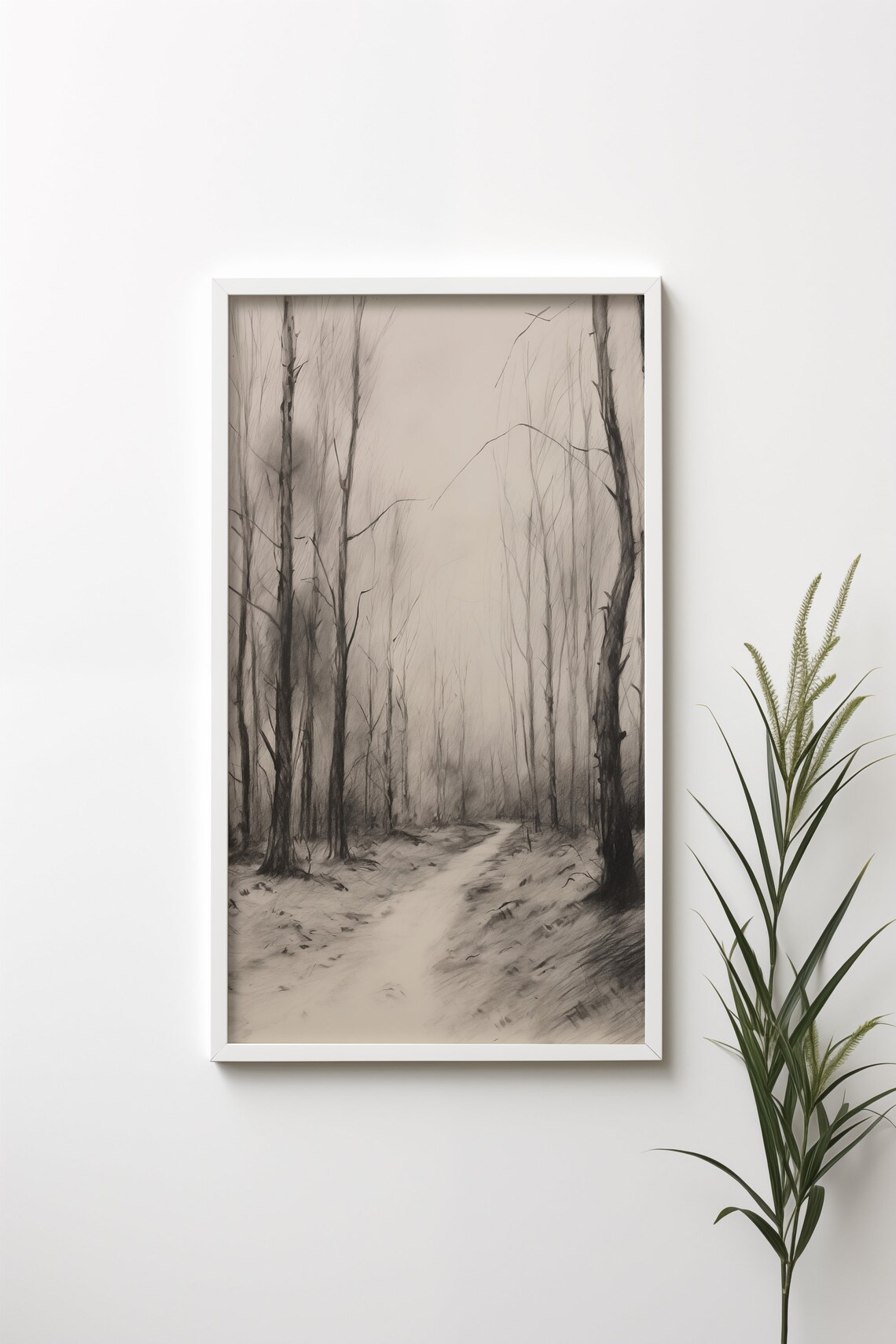 Australian Forest Landscape Sketch, Rustic Decor - Image 6