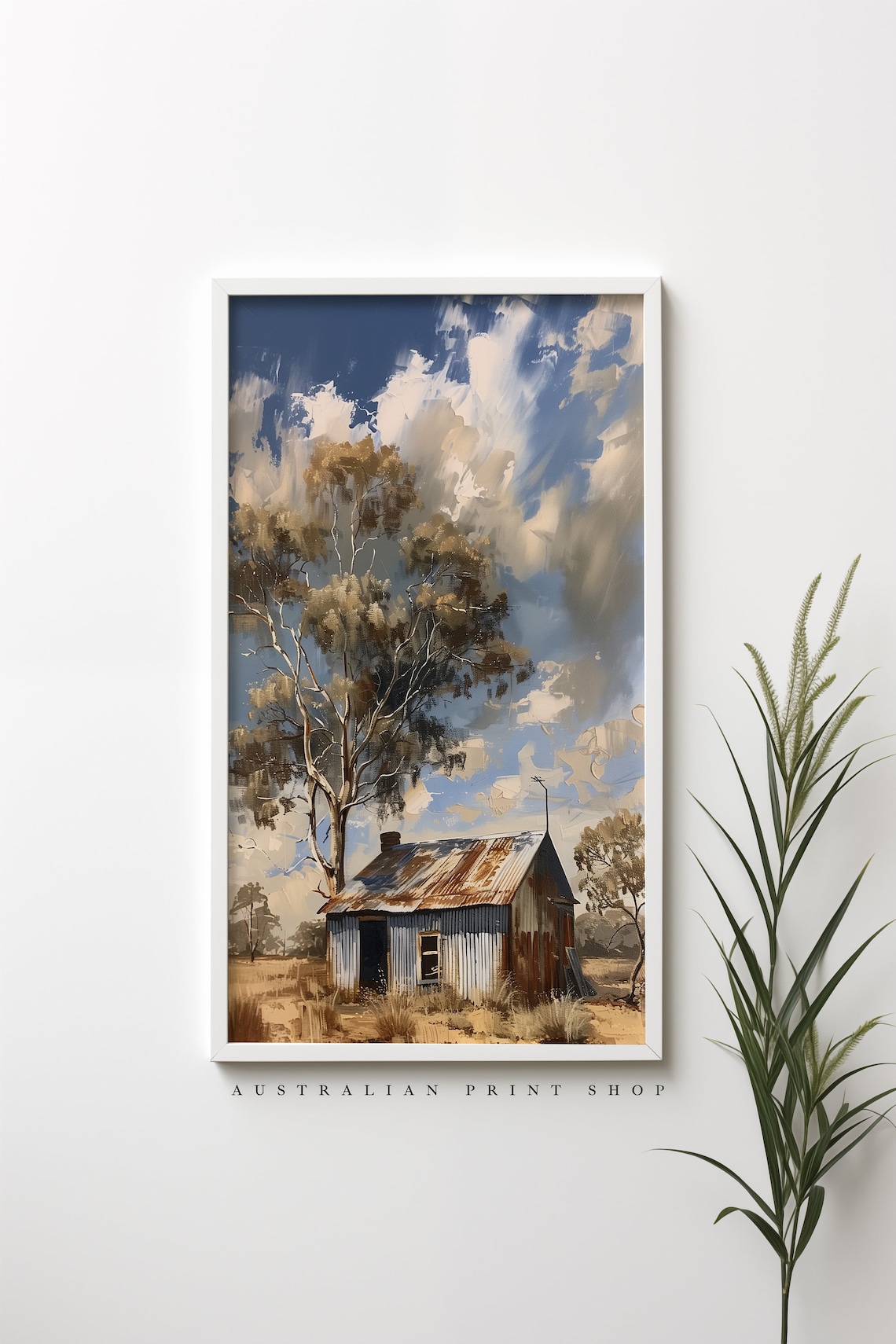 Australian Outback Farm Painting, Tin Shed Art Print - Image 4