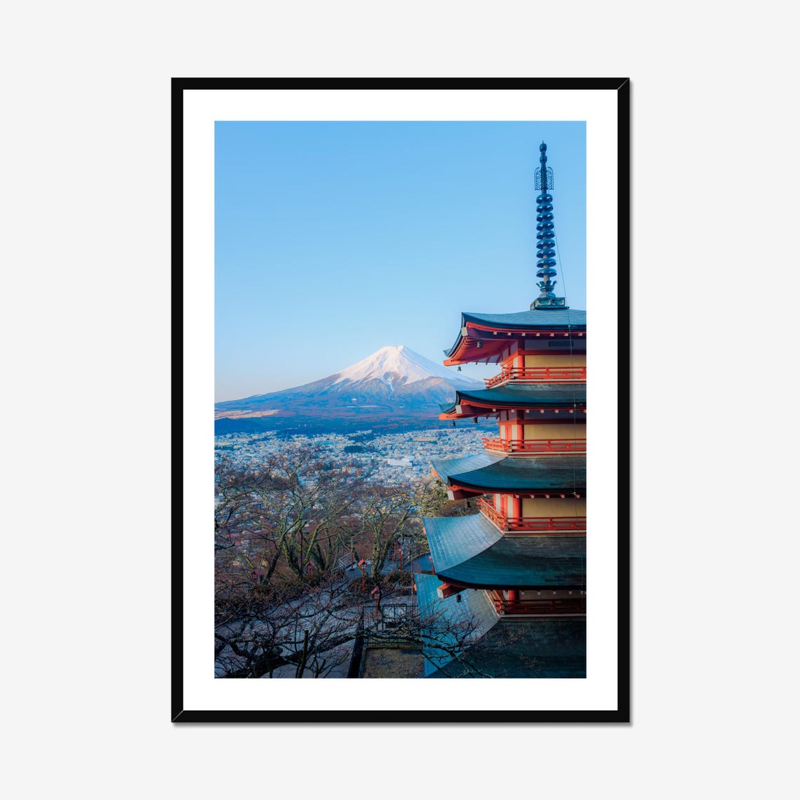 Chureito Pagoda, Mt Fuji Japan Travel Poster