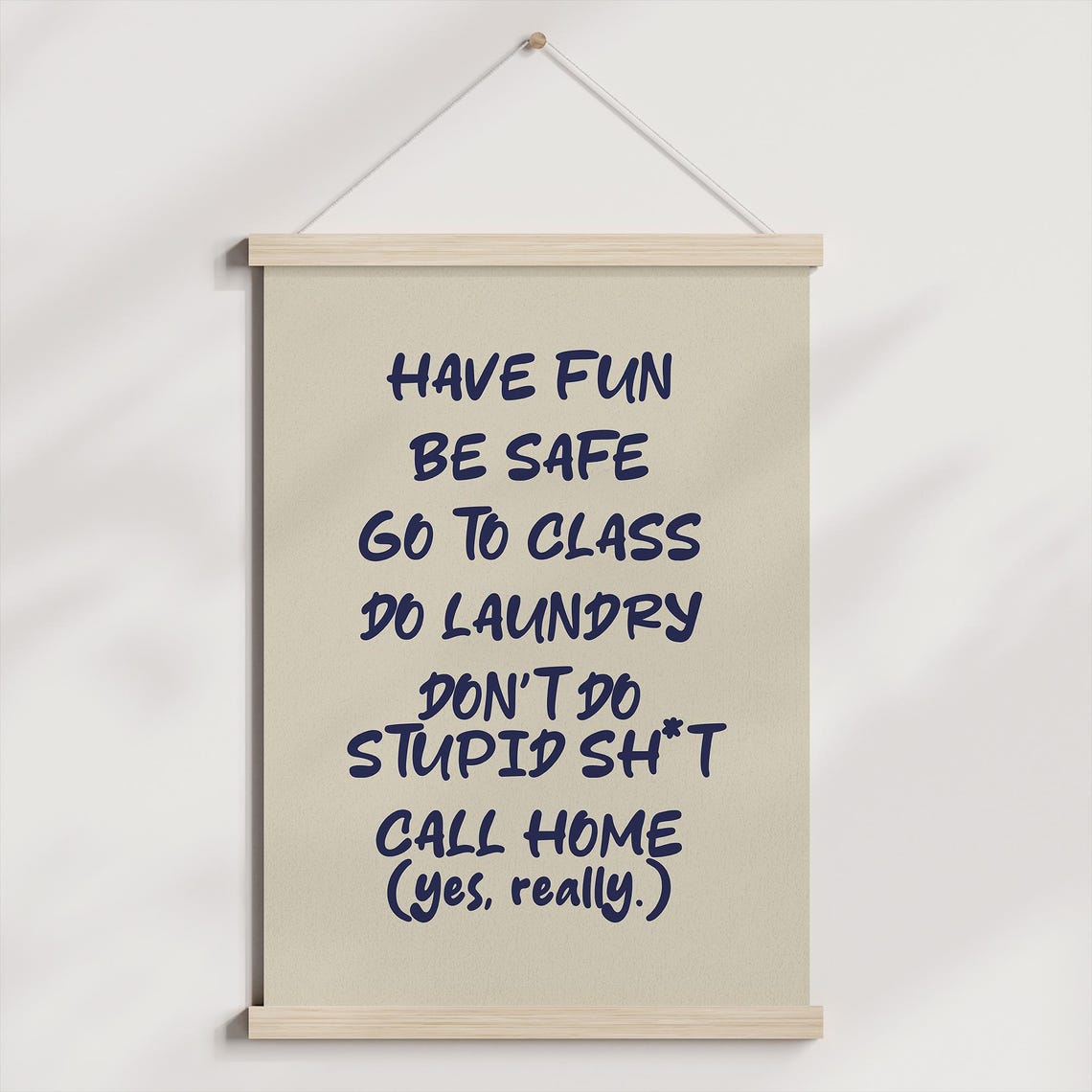 Have Fun Be Safe Funny Dorm Rules College Gift Typography Poster - Image 3