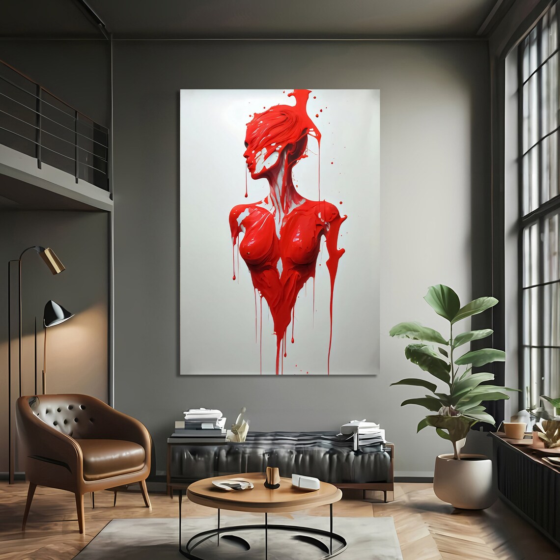 Dripping Woman Bold Contemporary Art Print - Image 3