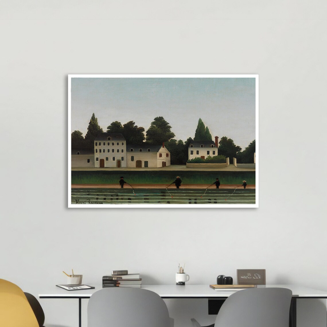 Serene Riverside Scene, Rousseau Inspired Art - Image 5