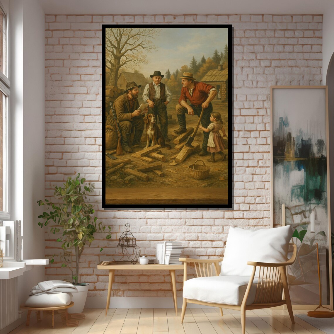 Rural Life Family Gathering Art Print - Image 5