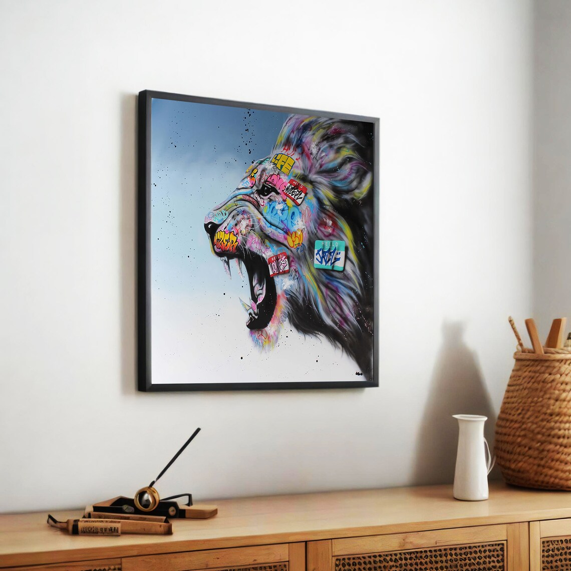 Graffiti Lion, Urban Street Art Poster - Image 5
