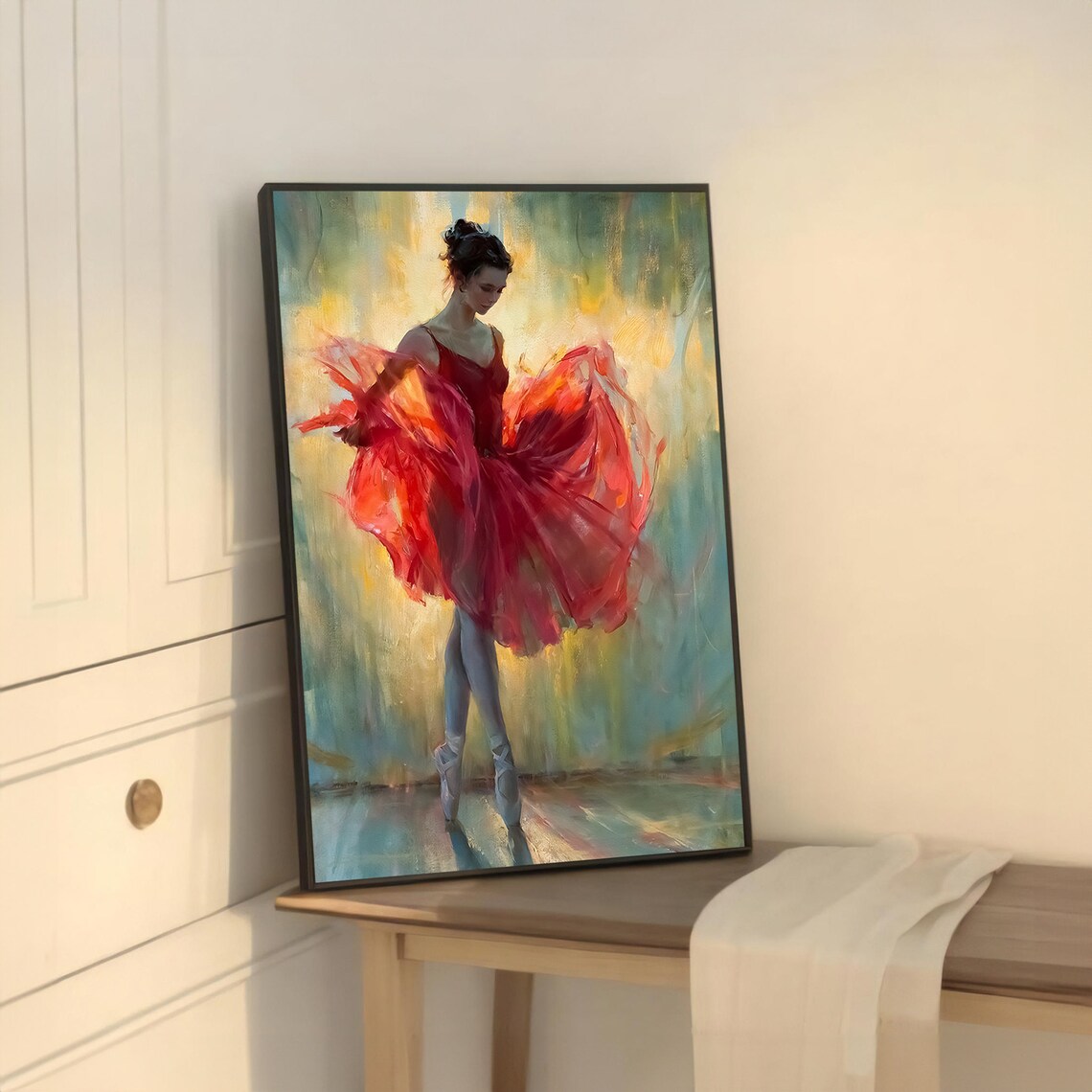 Graceful Ballerina Painting, Ballet Decor - Image 5