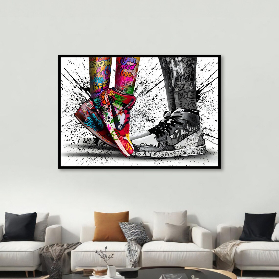 Urban Sneakers, Graffiti Painting for Living Room - Image 3