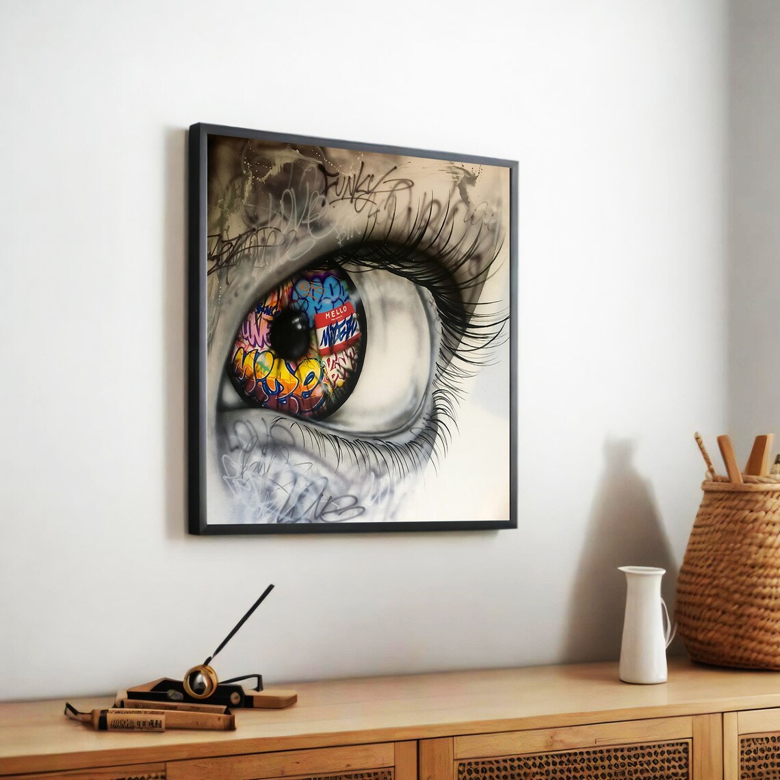 Graffiti Eye Painting, Urban Street Art Decor - Image 5