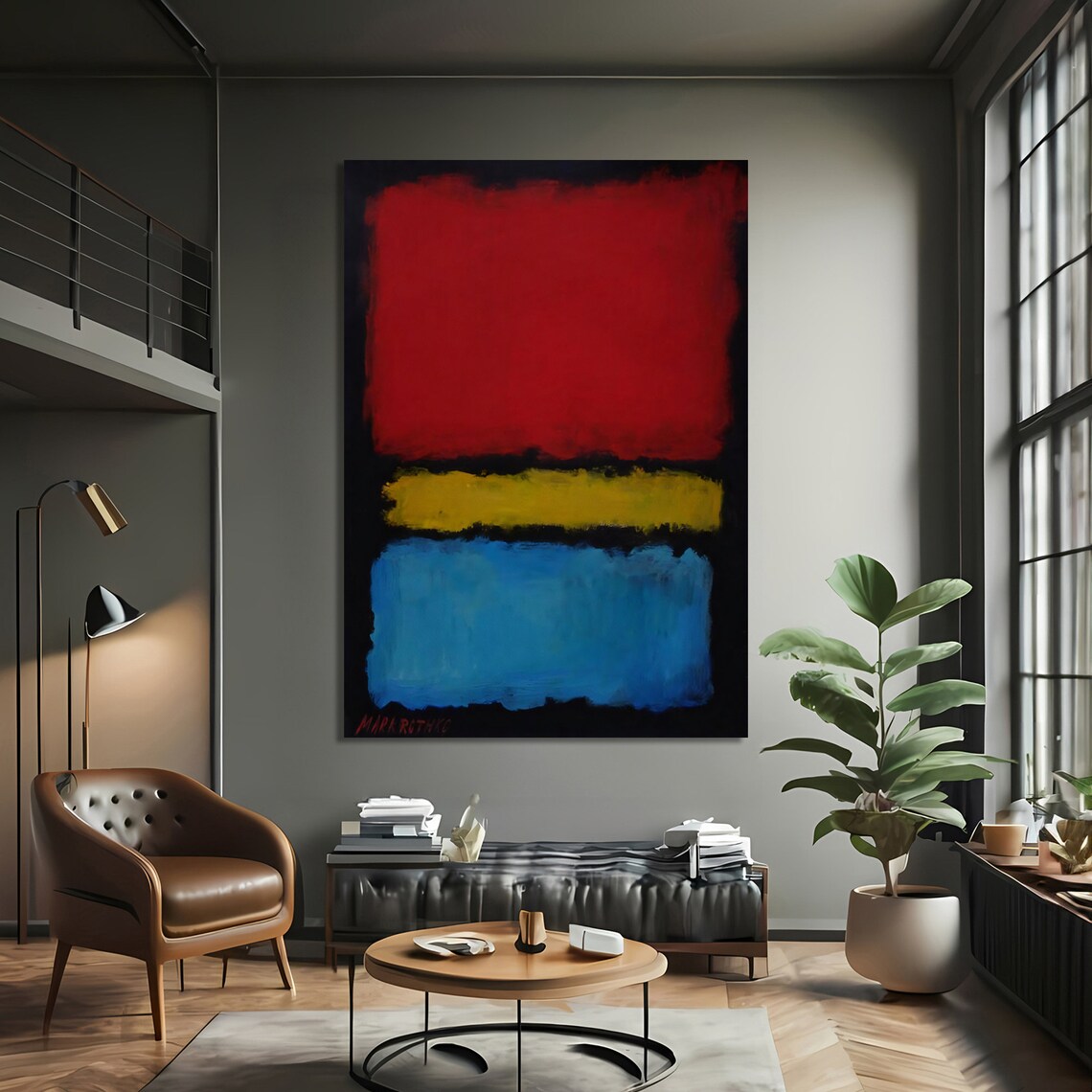Mark Rokhto Inspired Abstract Art, Vibrant Modern - Image 3