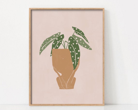 Botanical Plant Print for Office Decor