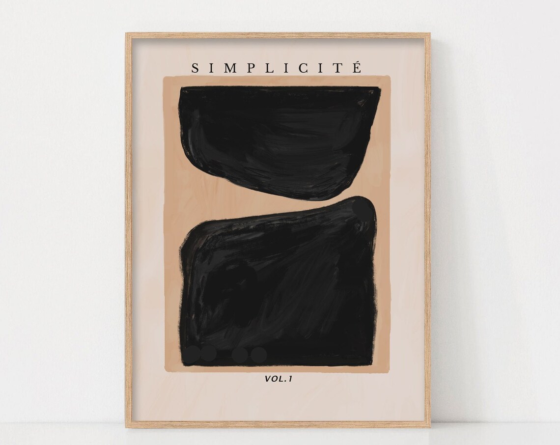 Modern Abstract Art Print, Scandinavian Nordic Style