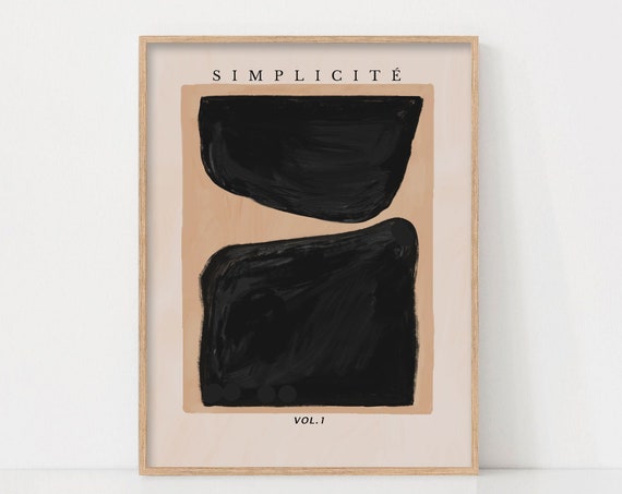 Modern Abstract Art Print, Scandinavian Nordic Style