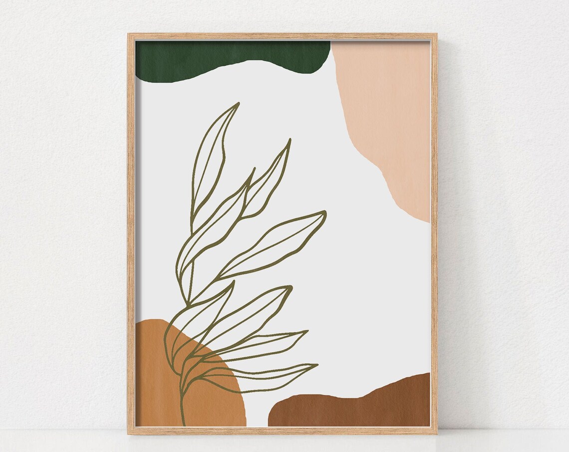 Abstract Wall Art Prints, Boho Minimalist Modern