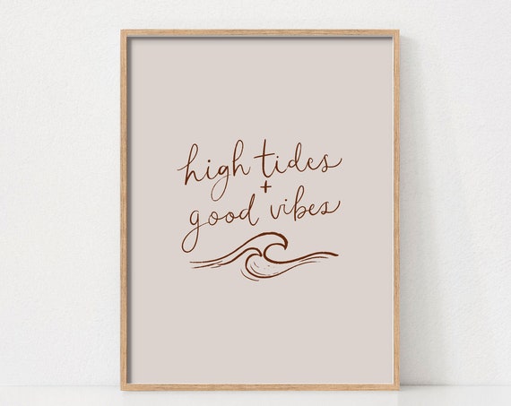 Beach Quote Art Print, Coastal Cali Boho Style