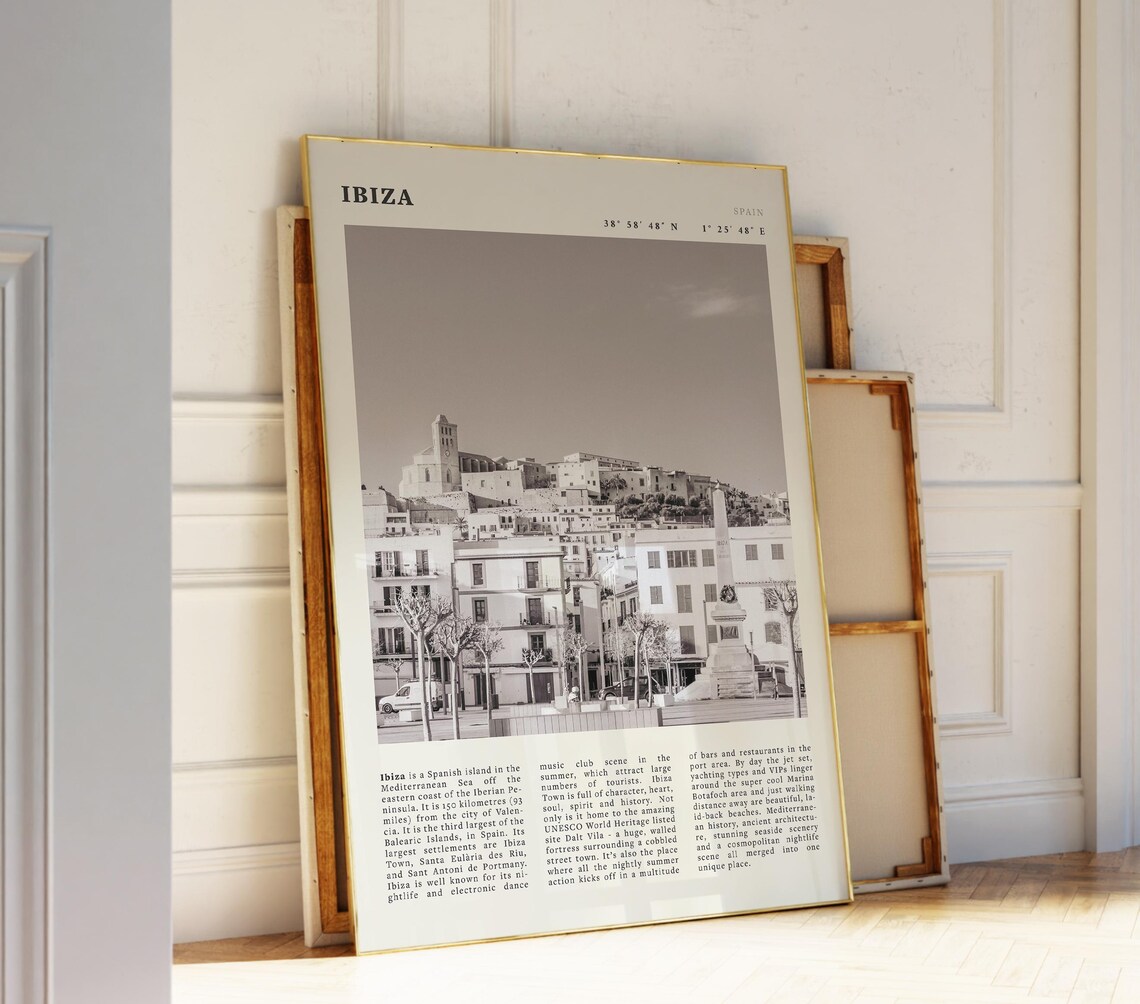 Ibiza Vintage Poster Print, Balearic Islands