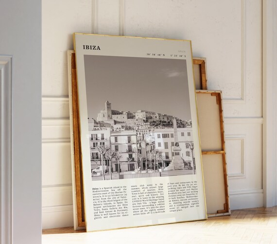 Ibiza Vintage Poster Print, Balearic Islands