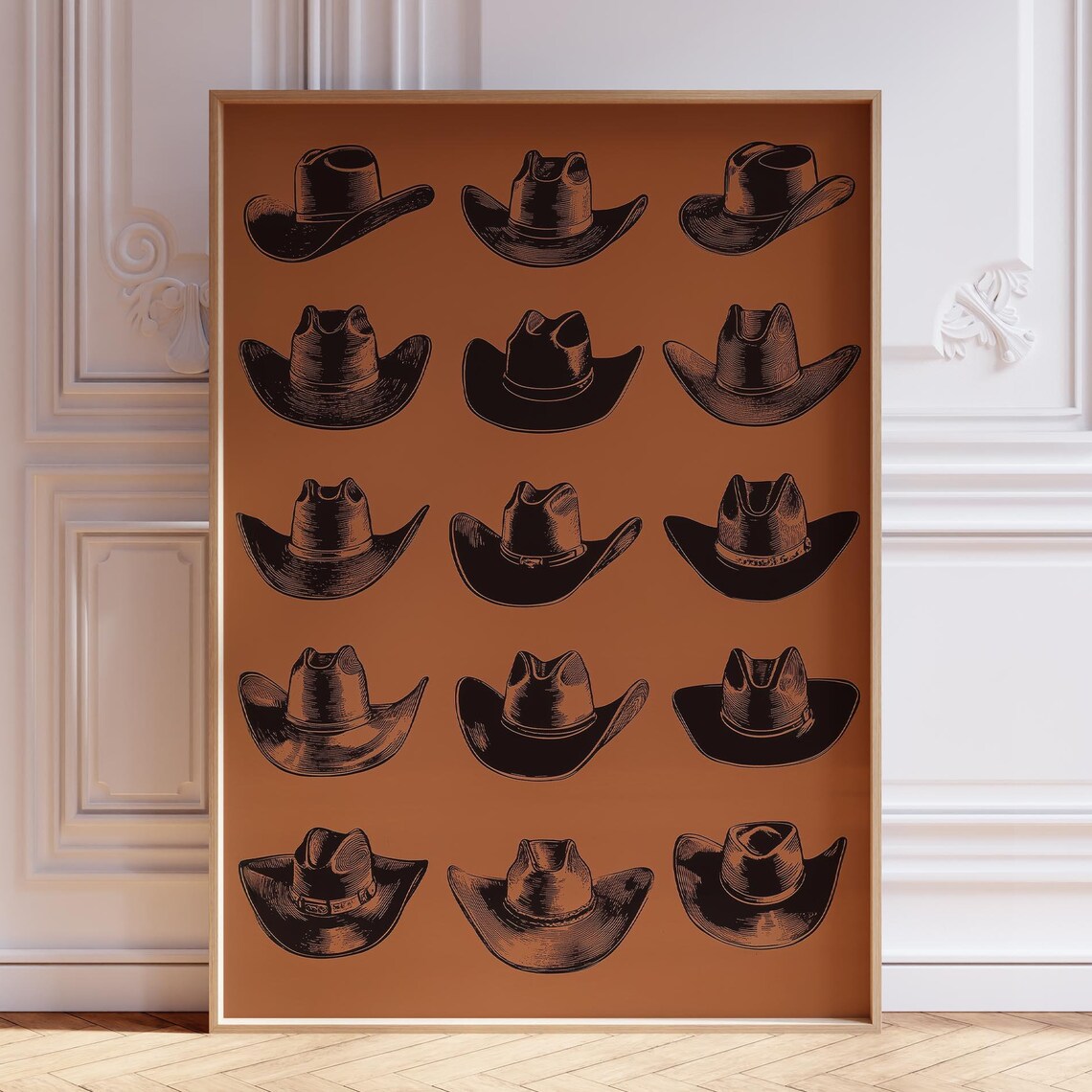 Southwestern Cowboy Western Hat Art Print