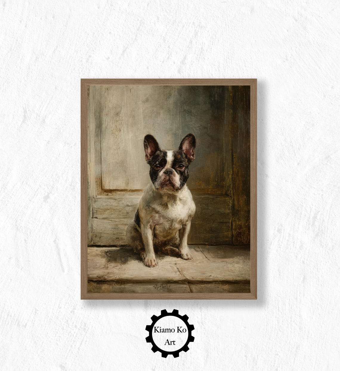 Adorable Dog Art Print Cozy Home Decor Wall Pet Lover Gift Animal Illustration Vintage