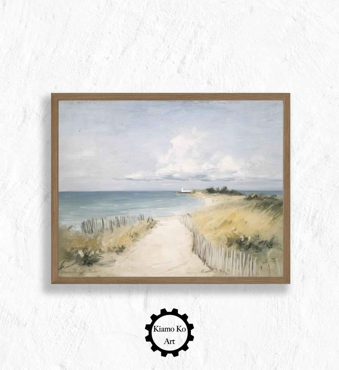 Sandy Dune Path Leading to the Sea Vintage Coastal Landscape Poster