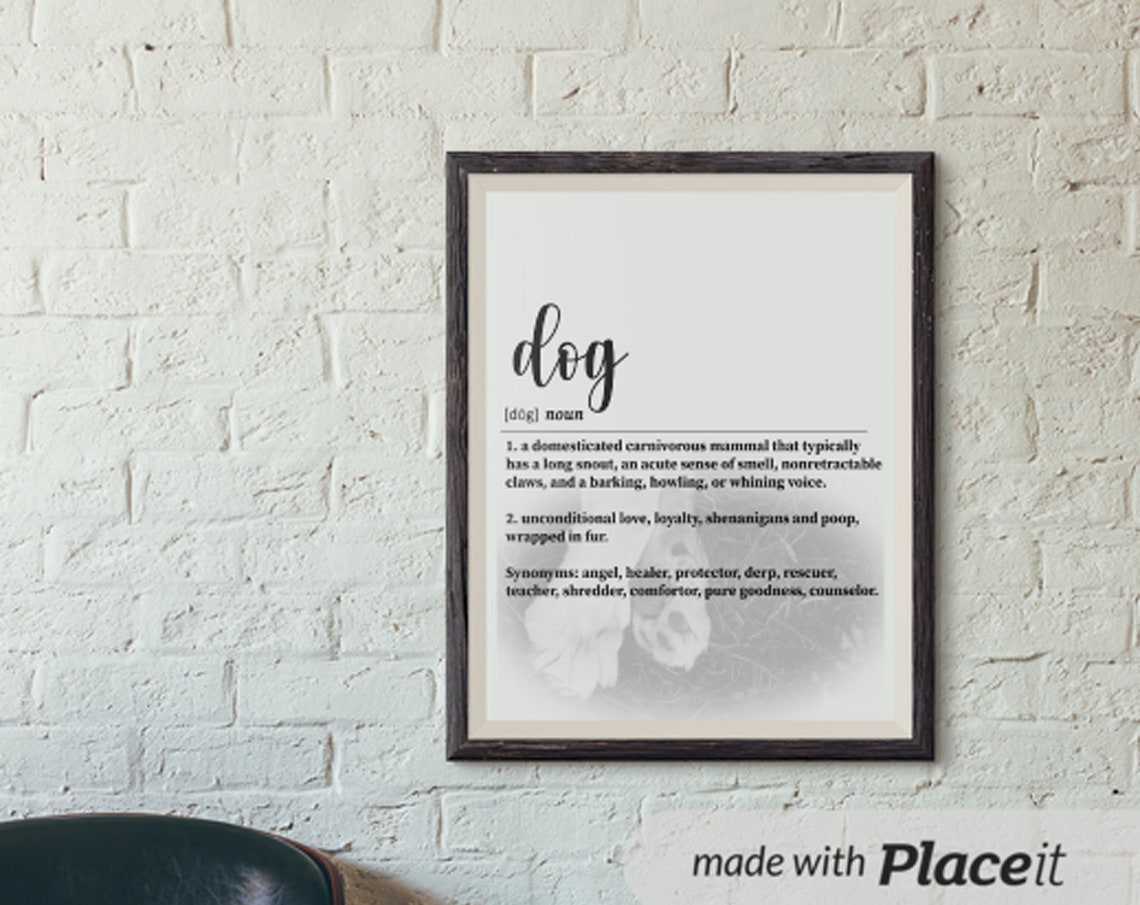 Definition Of Dog Print Dog Lover Gift Dog Wall Art Dog Quote Print Dog Poster Dog Mom Gift Dog Meaning Art Dog Decor Dog Wall Print - Image 5