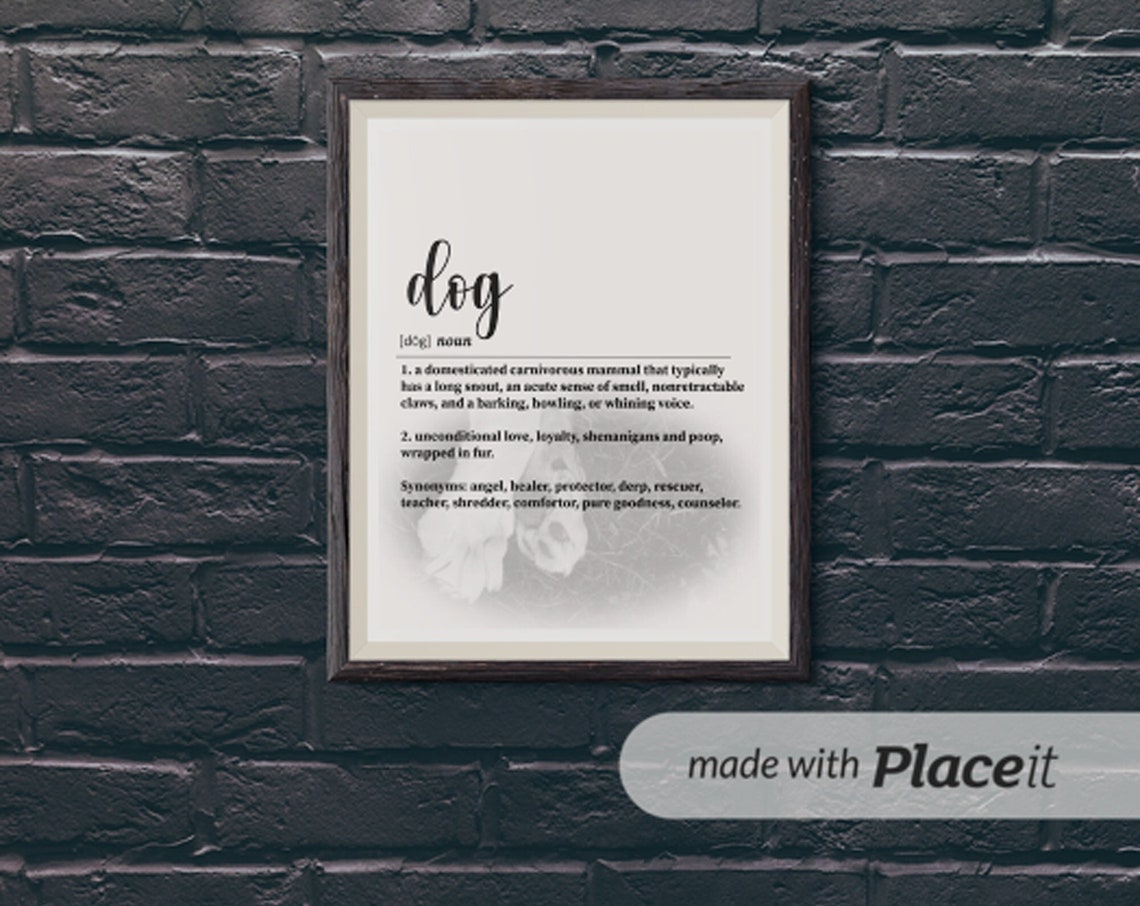 Definition Of Dog Print Dog Lover Gift Dog Wall Art Dog Quote Print Dog Poster Dog Mom Gift Dog Meaning Art Dog Decor - Image 4