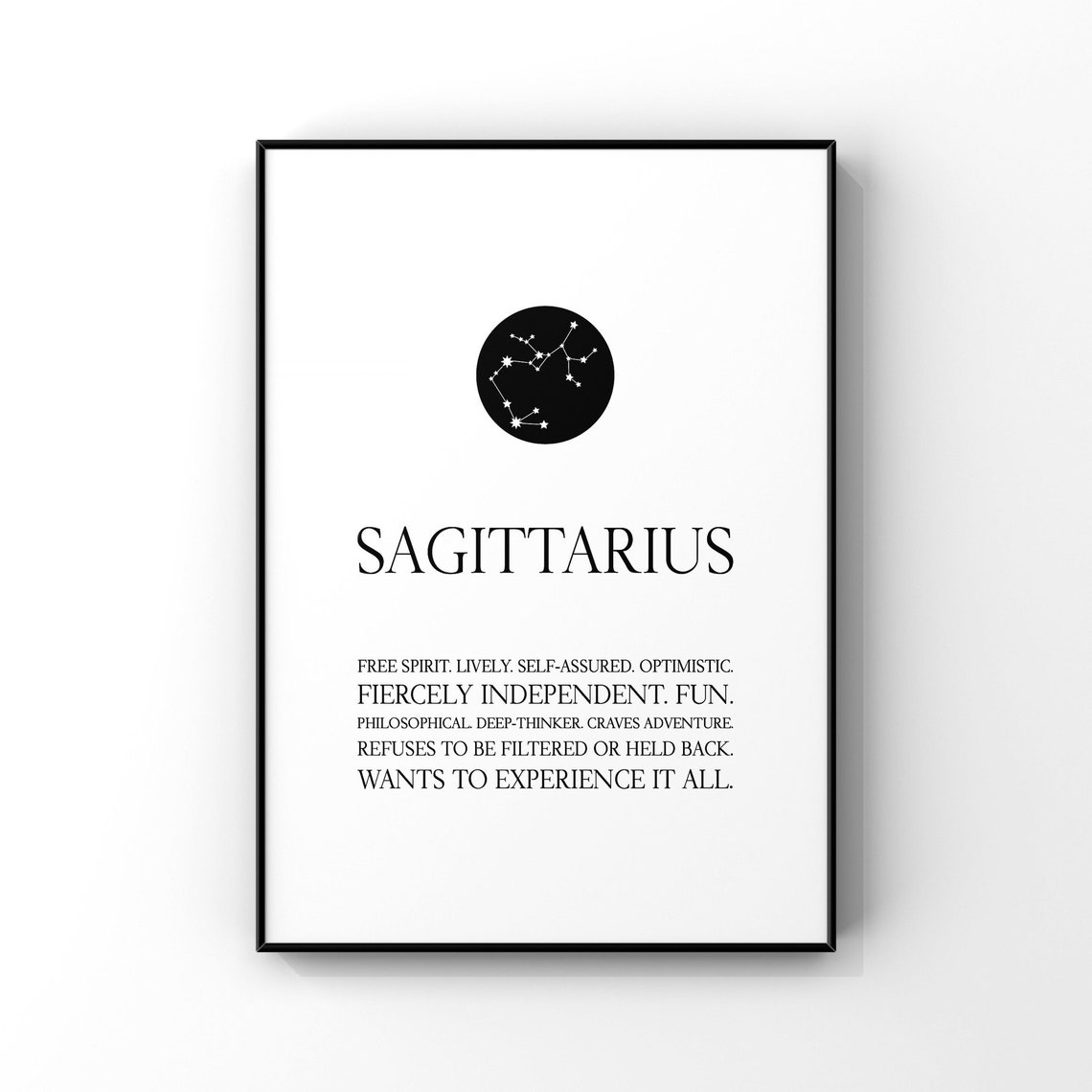Sagittarius Printsagittarius Wall Artzodiac Constellationsagittarius Giftzodiac Printastrology Print