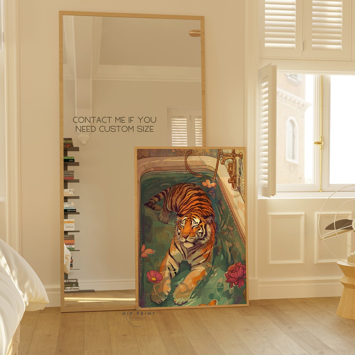 Trendy Tiger Maximalist Animal Art Print - Image 2