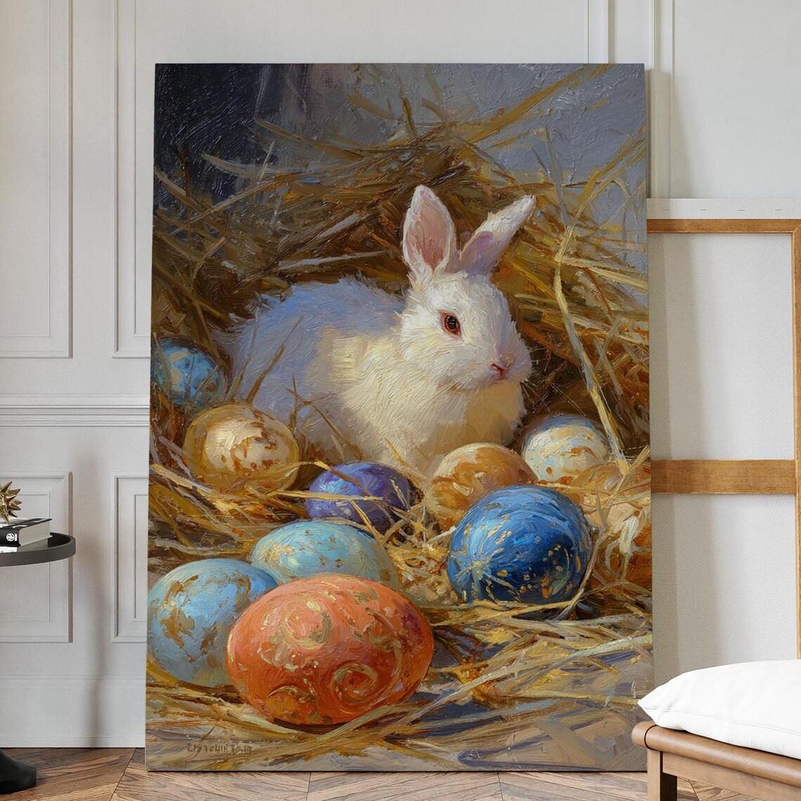 Easter Bunny Poster Print, Vintage Spring Holiday