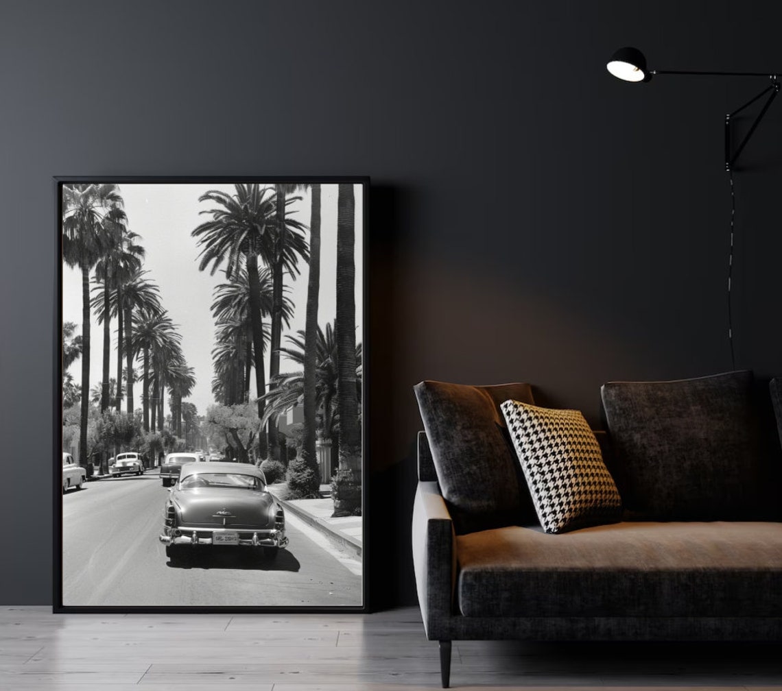 Rodeo Drive Vintage Photography Beverly Hills Retro Movie Poster Black And White Photography Art Portrait Street - Image 5