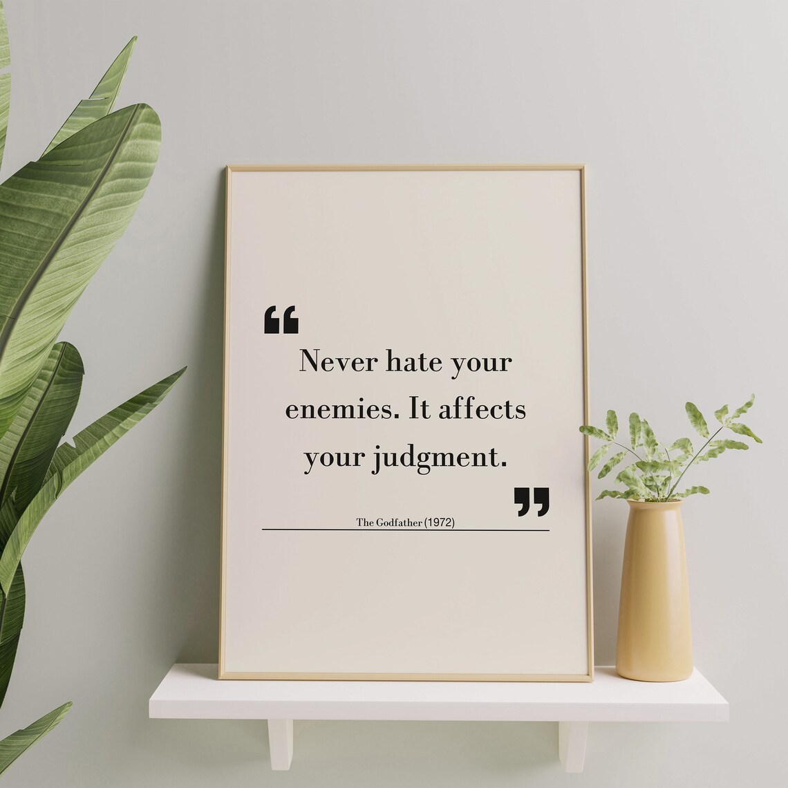 Never Hate Your Enemies It Affects Your Judgment Godfather Quote Poster - Image 2
