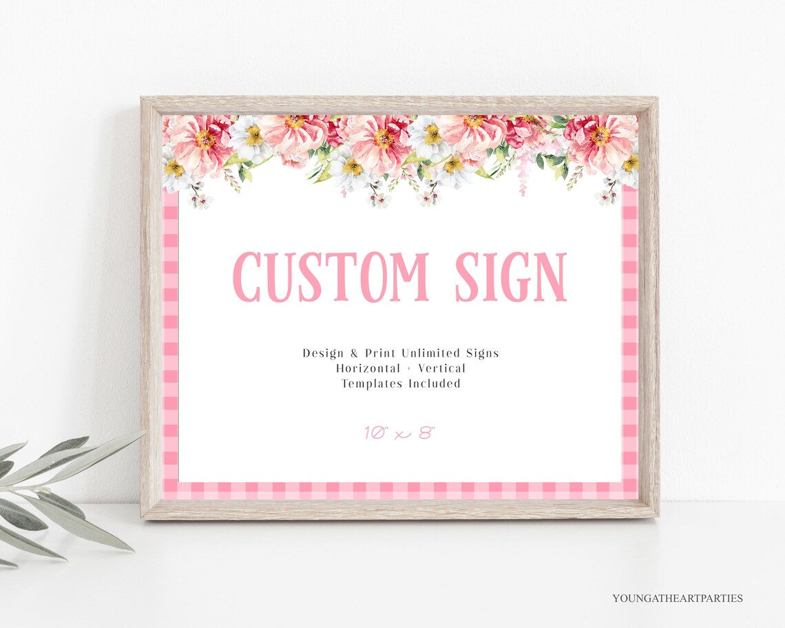 Pink Baby Q Custom Shower Signs Bbq Baby Shower Signs Make Your Own Pink Babyq Signs 8 X 10 10 X 8 Bbq Shower Signs Editable Signs - Image 5