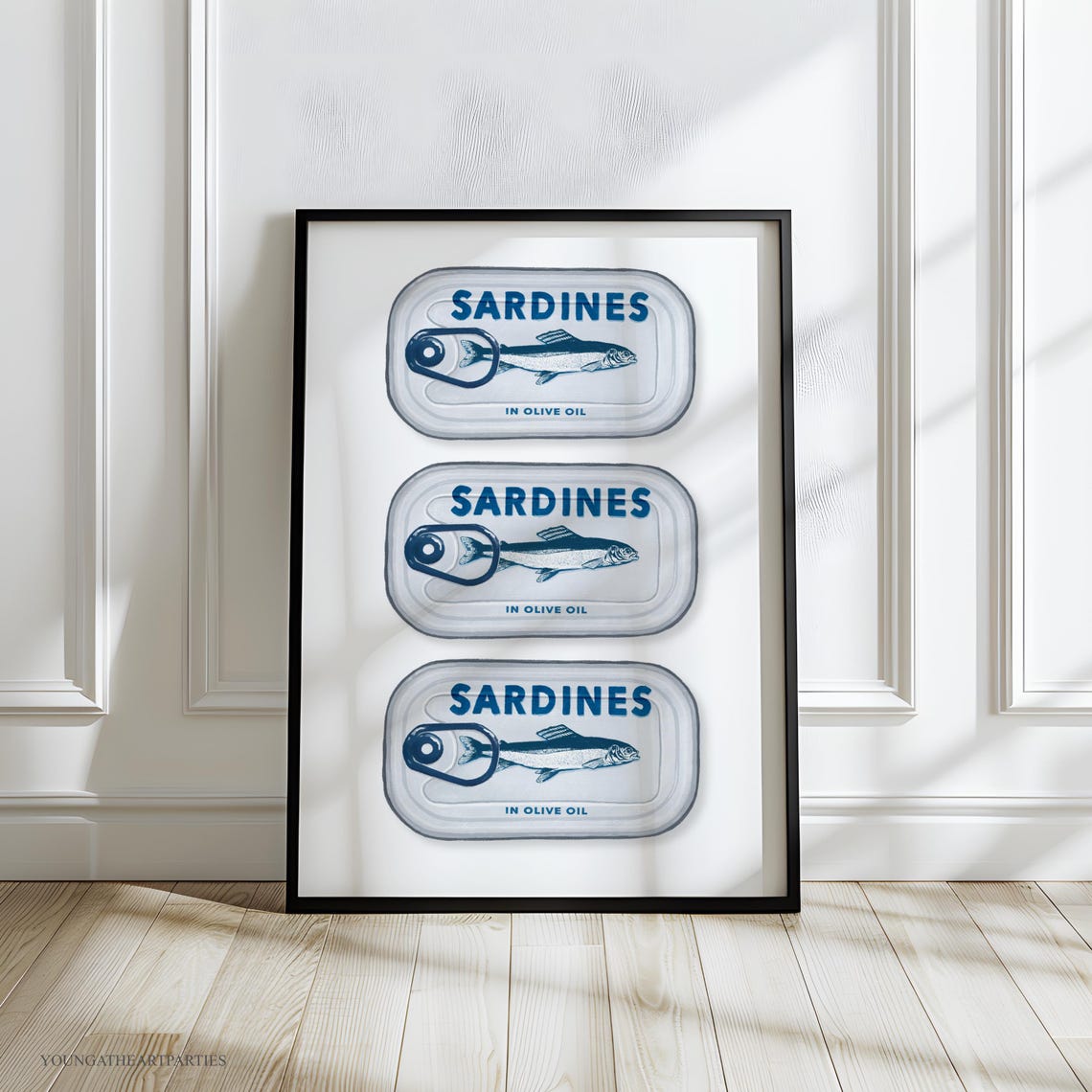 Tinned Sardines In Olive Oil Kitchen Retro Fish Market Wall Art - Image 2