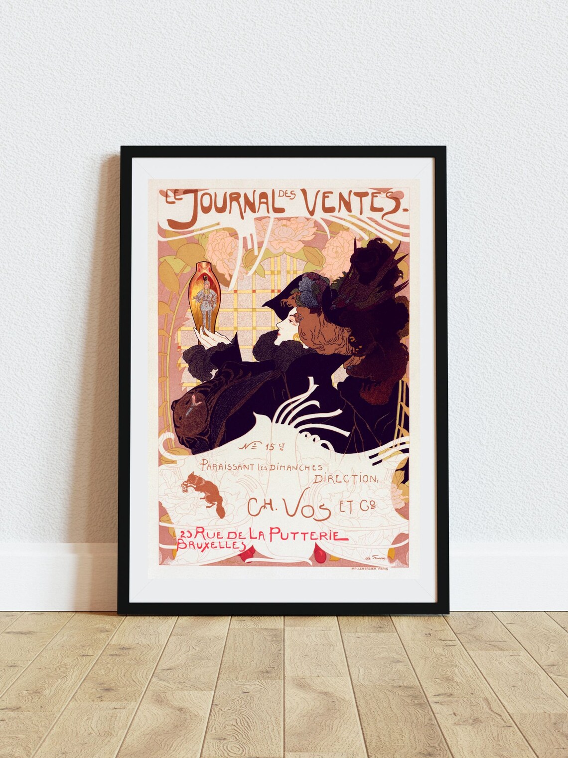 Le Journal Des Ventes Classic Art Nouveau Vintage Advertising Poster